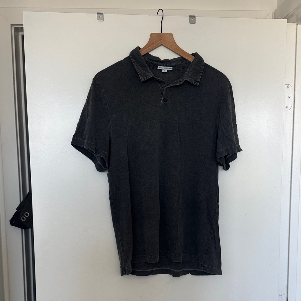 James Perse Charcoal Polo Shirt